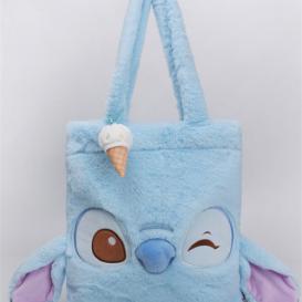 Blue Stitch Plush HandBag